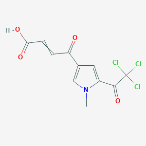 molecular formula C11H8Cl3NO4 B1350214 4-[1-methyl-5-(2,2,2-trichloroacetyl)-1H-pyrrol-3-yl]-4-oxo-2-butenoic acid 