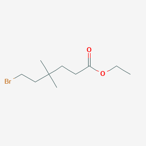 molecular formula C10H19BrO2 B13502144 Ethyl 6-bromo-4,4-dimethylhexanoate 