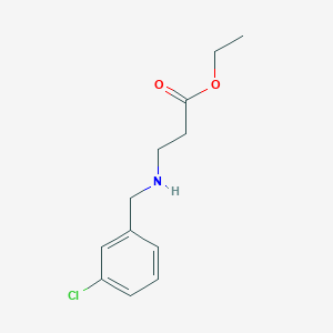 molecular formula C12H16ClNO2 B13502163 Ethyl 3-{[(3-chlorophenyl)methyl]amino}propanoate 