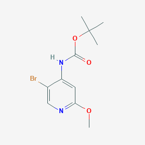 molecular formula C11H15BrN2O3 B13502215 tert-Butyl (5-bromo-2-methoxypyridin-4-yl)carbamate 