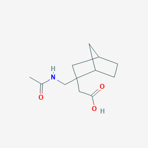 molecular formula C12H19NO3 B13502219 2-[(Acetylamino)methyl]bicyclo[2.2.1]heptane-2-acetic acid CAS No. 196618-72-1