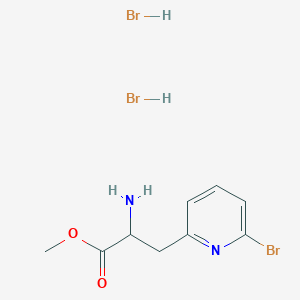 molecular formula C9H13Br3N2O2 B13502246 Methyl 2-amino-3-(6-bromopyridin-2-yl)propanoate dihydrobromide 