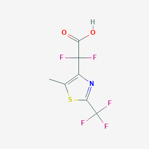 molecular formula C7H4F5NO2S B13502253 2,2-Difluoro-2-[5-methyl-2-(trifluoromethyl)-1,3-thiazol-4-yl]aceticacid 