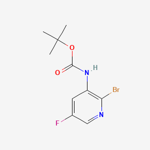 molecular formula C10H12BrFN2O2 B13502306 tert-butyl N-(2-bromo-5-fluoropyridin-3-yl)carbamate 