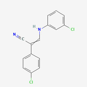 molecular formula C15H10Cl2N2 B1350234 3-(3-Chloroanilino)-2-(4-chlorophenyl)acrylonitrile 