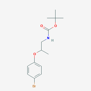 molecular formula C14H20BrNO3 B13502348 tert-butyl N-[2-(4-bromophenoxy)propyl]carbamate 