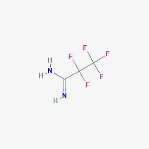 molecular formula C3H3F5N2 B1350235 Perfluoropropanamidine CAS No. 422-62-8