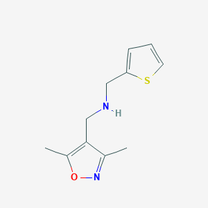 molecular formula C11H14N2OS B13502384 [(Dimethyl-1,2-oxazol-4-yl)methyl][(thiophen-2-yl)methyl]amine 