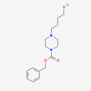 molecular formula C16H24N2O3 B13502388 Benzyl 4-(4-hydroxybutyl)piperazine-1-carboxylate 