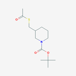 molecular formula C13H23NO3S B13502439 tert-Butyl 3-((acetylthio)methyl)piperidine-1-carboxylate 