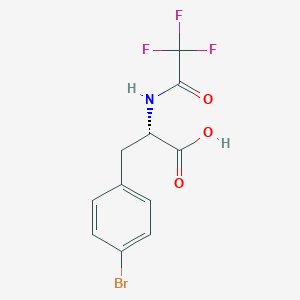 molecular formula C11H9BrF3NO3 B13502440 (2S)-3-(4-bromophenyl)-2-[(2,2,2-trifluoroacetyl)amino]propanoic acid 