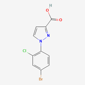 molecular formula C10H6BrClN2O2 B13502445 1-(4-Bromo-2-chlorophenyl)-1h-pyrazole-3-carboxylic acid 