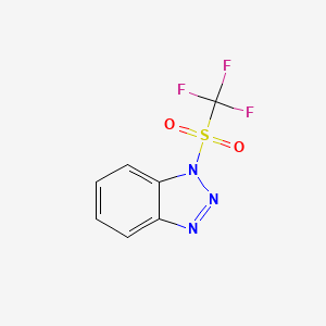 molecular formula C7H4F3N3O2S B1350251 1-(Trifluoromethyl)sulphonyl-1H-benzotriazole CAS No. 117632-84-5
