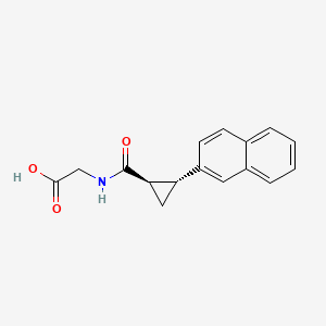 molecular formula C16H15NO3 B13502529 rac-2-{[(1R,2R)-2-(naphthalen-2-yl)cyclopropyl]formamido}acetic acid 