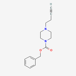molecular formula C16H20N2O2 B13502538 Benzyl 4-(but-3-yn-1-yl)piperazine-1-carboxylate 
