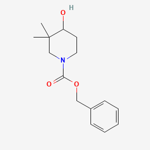 molecular formula C15H21NO3 B13502541 Benzyl 4-hydroxy-3,3-dimethylpiperidine-1-carboxylate 