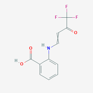 2-[(4,4,4-Trifluoro-3-oxobut-1-enyl)amino]benzoic acid