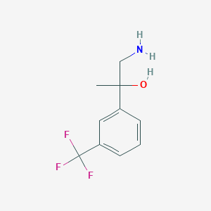 molecular formula C10H12F3NO B13502655 1-Amino-2-(3-(trifluoromethyl)phenyl)propan-2-ol 