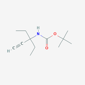 molecular formula C12H21NO2 B13502663 tert-butyl N-(3-ethylpent-1-yn-3-yl)carbamate CAS No. 837392-78-6