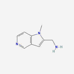 molecular formula C9H11N3 B13502665 (1-Methyl-1H-pyrrolo[3,2-c]pyridin-2-yl)methanamine 