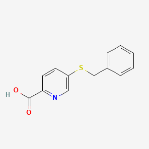molecular formula C13H11NO2S B13502674 5-(Benzylsulfanyl)pyridine-2-carboxylic acid 
