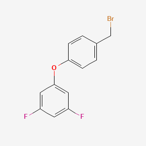 molecular formula C13H9BrF2O B13502687 1-[4-(Bromomethyl)phenoxy]-3,5-difluorobenzene 