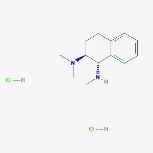 molecular formula C13H22Cl2N2 B13502693 rac-(1R,2R)-N1,N2,N2-trimethyl-1,2,3,4-tetrahydronaphthalene-1,2-diamine dihydrochloride 