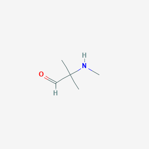molecular formula C5H11NO B13502722 2-Methyl-2-(methylamino)propanal CAS No. 98137-44-1