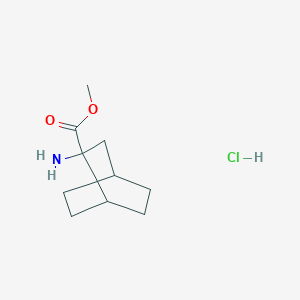 molecular formula C10H18ClNO2 B13502727 Methyl 2-aminobicyclo[2.2.2]octane-2-carboxylate hydrochloride 