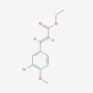 molecular formula C12H13BrO3 B13502736 Ethyl (E)-3-(3-bromo-4-methoxyphenyl)acrylate 