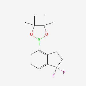 molecular formula C15H19BF2O2 B13502741 2-(1,1-difluoro-2,3-dihydro-1H-inden-4-yl)-4,4,5,5-tetramethyl-1,3,2-dioxaborolane 
