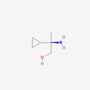 molecular formula C6H13NO B13502776 (R)-2-Amino-2-cyclopropylpropan-1-ol 