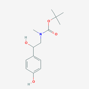 molecular formula C14H21NO4 B13502779 Tert-butyl (2-hydroxy-2-(4-hydroxyphenyl)ethyl)(methyl)carbamate 