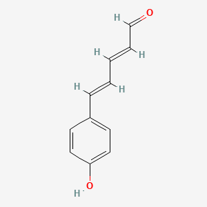 molecular formula C11H10O2 B13502783 (2E,4E)-5-(4-hydroxyphenyl)penta-2,4-dienal CAS No. 1456621-62-7