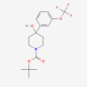 molecular formula C17H22F3NO4 B13502811 Tert-butyl 4-hydroxy-4-[3-(trifluoromethoxy)phenyl]piperidine-1-carboxylate 