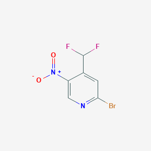 molecular formula C6H3BrF2N2O2 B13502818 2-Bromo-4-(difluoromethyl)-5-nitropyridine 
