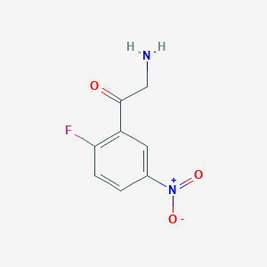 molecular formula C8H7FN2O3 B13502823 2-Amino-1-(2-fluoro-5-nitrophenyl)ethanone 