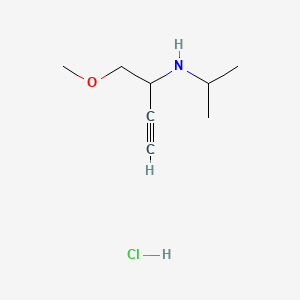 molecular formula C8H16ClNO B13502825 (1-Methoxybut-3-yn-2-yl)(propan-2-yl)amine hydrochloride 