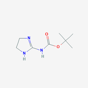 molecular formula C8H15N3O2 B13502839 tert-butyl N-(imidazolidin-2-ylidene)carbamate 