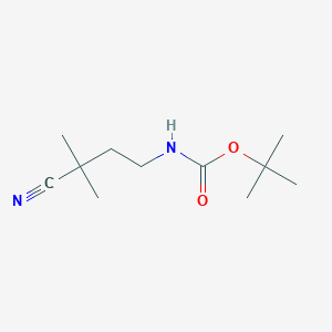 molecular formula C11H20N2O2 B13502840 tert-butyl N-(3-cyano-3,3-dimethylpropyl)carbamate 