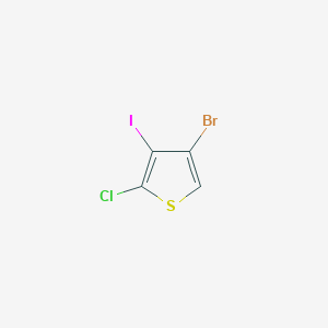 molecular formula C4HBrClIS B13502849 4-Bromo-2-chloro-3-iodothiophene 