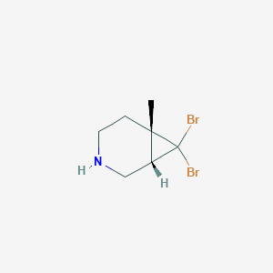molecular formula C7H11Br2N B13502872 (1S,6S)-7,7-Dibromo-6-methyl-3-azabicyclo[4.1.0]heptane 