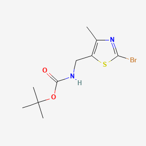 molecular formula C10H15BrN2O2S B13502883 tert-Butyl ((2-bromo-4-methylthiazol-5-yl)methyl)carbamate 