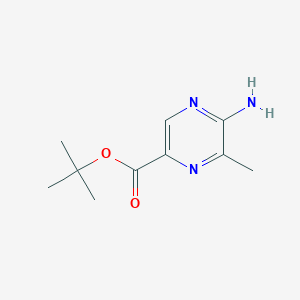 molecular formula C10H15N3O2 B13502920 tert-Butyl 5-amino-6-methylpyrazine-2-carboxylate 