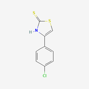 molecular formula C9H6ClNS2 B1350295 4-(4-氯苯基)-1,3-噻唑-2-硫醇 CAS No. 2104-00-9