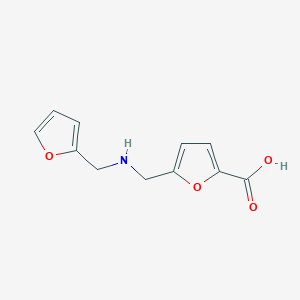 molecular formula C11H11NO4 B13502957 5-{[(2-Furylmethyl)amino]methyl}-2-furoic acid 