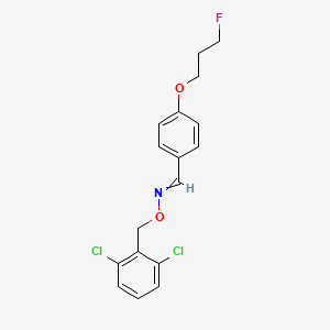 molecular formula C17H16Cl2FNO2 B1350296 N-[(2,6-dichlorophenyl)methoxy]-1-[4-(3-fluoropropoxy)phenyl]methanimine 