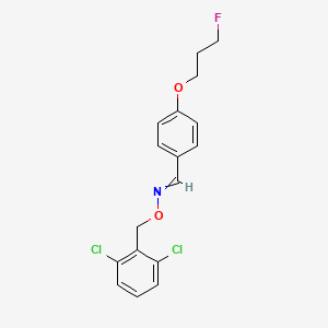 molecular formula C17H16Cl2FNO2 B1350296 4-(3-fluoropropoxy)benzenecarbaldehyde O-(2,6-dichlorobenzyl)oxime 