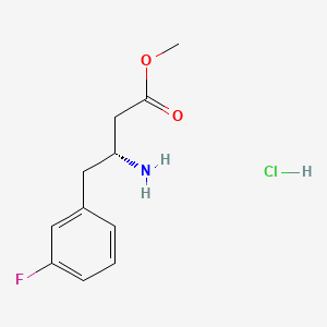 molecular formula C11H15ClFNO2 B13502986 methyl (3R)-3-amino-4-(3-fluorophenyl)butanoate hydrochloride 
