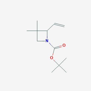 molecular formula C12H21NO2 B13502992 Tert-butyl 2-ethenyl-3,3-dimethylazetidine-1-carboxylate 